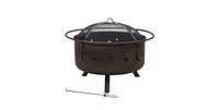 Slickblue Fire Pit Bowl - Portable Outdoor Fire Pit for Backyard or Patio