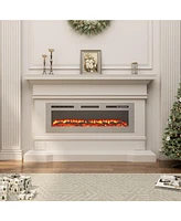 Boyel Living Wall Mounted Stainless Steel Electric Fireplace