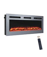 Boyel Living Wall Mounted Stainless Steel Electric Fireplace