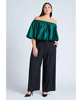 Eloquii Plus Satin Bubble Top