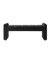 Hulala Home Jorge Modern Bench with Sturdy Rubber Wood Legs