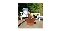 Slickblue 23 Inch Rustic Steel Affinity Fire Pit