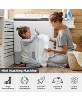 Gouun 2-in-1 Portable Twin Tub Washing Machine with Timer Control and 22lbs Capacity