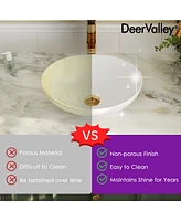 DeerValley Horizon 16" x 13'' Oval Vitreous China Vessel Bathroom Sink
