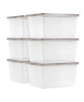 Iris Usa Quart Snap Top Plastic Storage Bin