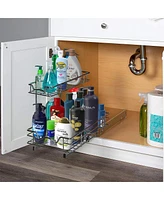 Florida Brands 2 Tiers Under the Sink Organizer and Storage Pull Out 11 x 18 In