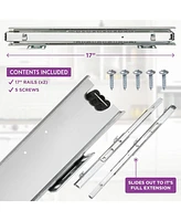 Florida Brands Sliding Rails - Pair of Heavy Duty Drawer Rails with Smooth Sliding System 17"