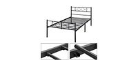 Slickblue Traditional Powder Coated Slatted Platform Bed