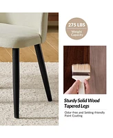 Hulala Home Melisa Modern Dining Chair with Solid Wood Tapered Legs