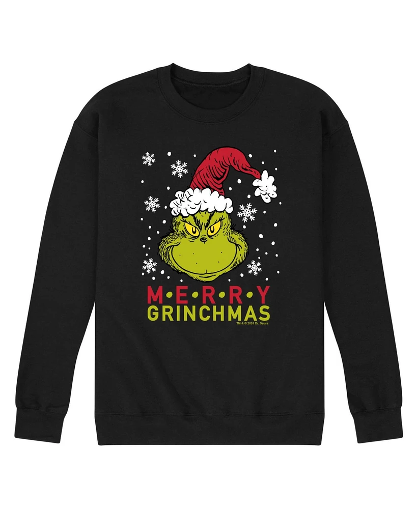 Airwaves Men's The Grinch Merry Grinchmas Long Sleeve Fleece