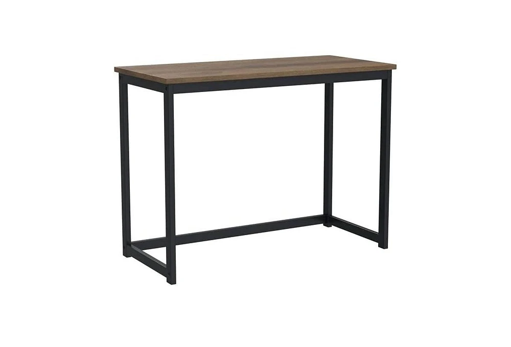 Slickblue Small Home Office Modern Laptop Computer Desk Table Metal Frame Wood Top