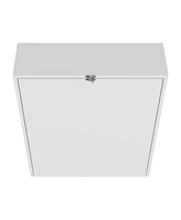 Stovall Folding Table, 4 Shelves, White