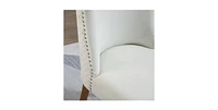 Slickblue Set of 2 Modern Nailhead Diamond Stitch Upholstered Dining Chairs