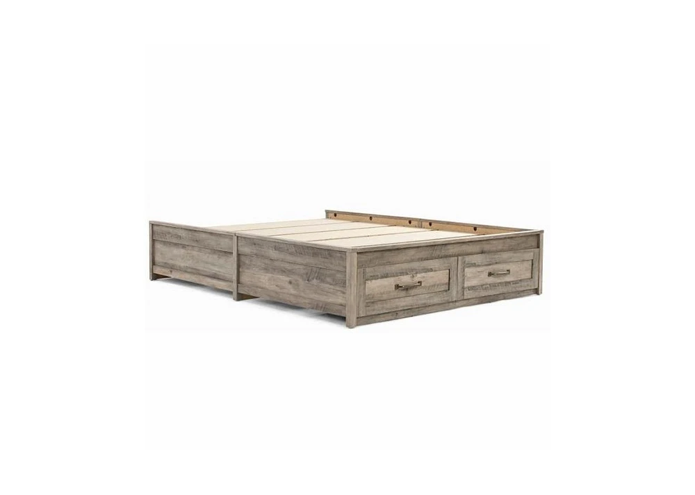 Slickblue FarmHome Platform Bed - Storage Drawers for a Neat and Cozy Bedroom