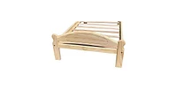 Slickblue Unfinished Solid Pine Wood Platform Bed Frame with Headboard and Footboard