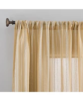 Archaeo Embroidered Stripe Linen Blend Curtain