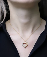 Diamond Heart Pendant 18" Necklace (1/2 ct. t.w.) in 10k Gold, Exclusively at Macy's