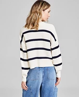 And Now This Petite Striped Cropped Sweater, Exclusively at Macy's