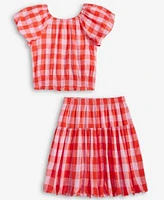 Epic Threads Little Big Girls Gingham Smocked Top Bubble Skirt Exclusively At Macys