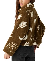 O'Neill Juniors' Rori Printed Zip-Front Long-Sleeve Jacket