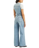 Levi's Women's Denim Button-Front Wide-Leg Jumpsuit