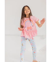 Peppa Pig Toddler Girls Peplum T-Shirt and Leggings Outfit Set