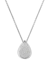 2-Pc. Set Diamond Teardrop Pendant Necklace & Earrings (1/2 ct. t.w.) in Sterling Silver, Exclusively at Macy's
