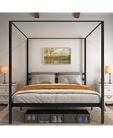 Slickblue Modern Four Poster Canopy Bed