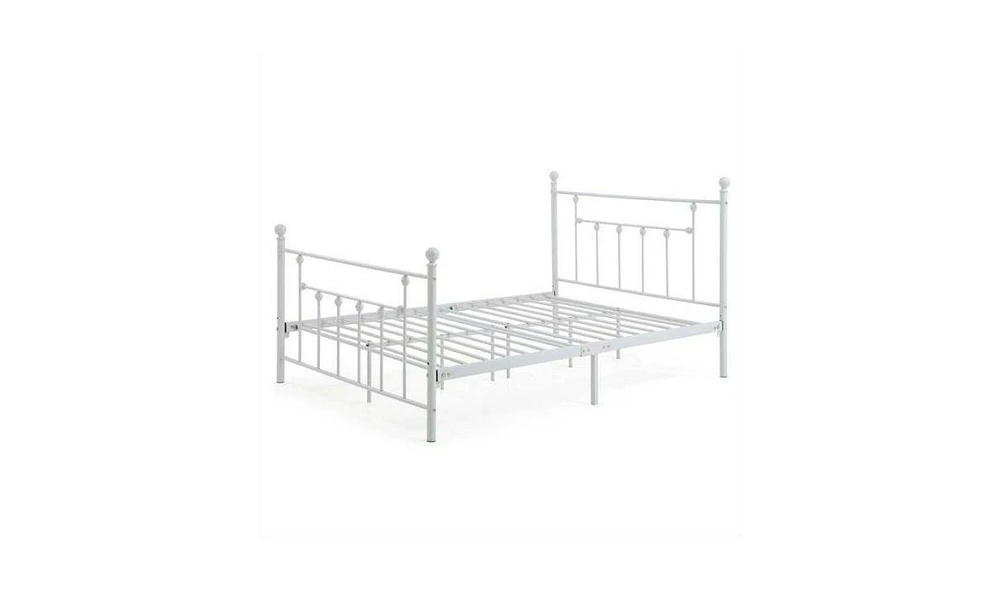 Slickblue Platform Bed Frame with Headboard and Footboard - Stylish, Supportive Bed Base