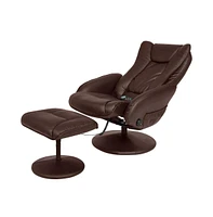 Slickblue Sturdy Faux Leather Electric Massage Recliner Chair w/ Ottoman