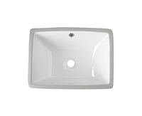 DeerValley Ursa Undermount Bathroom Sink 18" X 13" Rectangular Vitreous China with Overflow