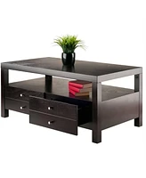 Slickblue Modern Coffee Table with 2 Drawers for Living Room Storage and Organization