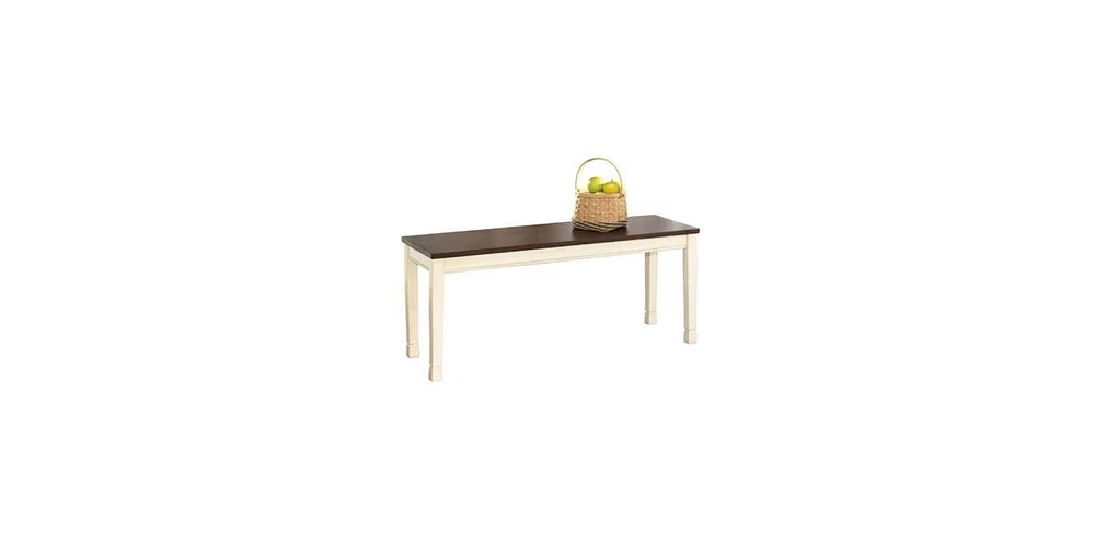 Slickblue Kitchen Seating Wooden Bench for Dining and Extra Comfort