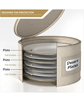 Sorbus 8 Piece Hard Shell Dinnerware Storage Cases - for Dinnerware, Mugs
