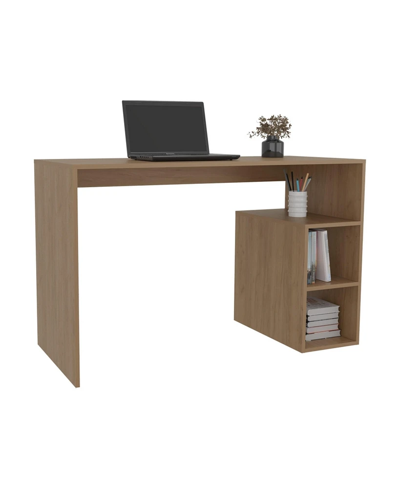 Benson Desk, 3 Shelves, Light Pine