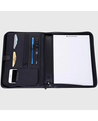 Alpine Swiss Nylon Zippered Writing Pad Business Portfolio Organizer Padfolio