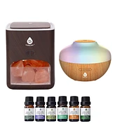 Pursonic Himalayan Salt Lamp & Aromatherapy Diffuser Wellness Set