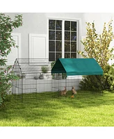 PawHut 87" Small Animal Playpen w/ Roof