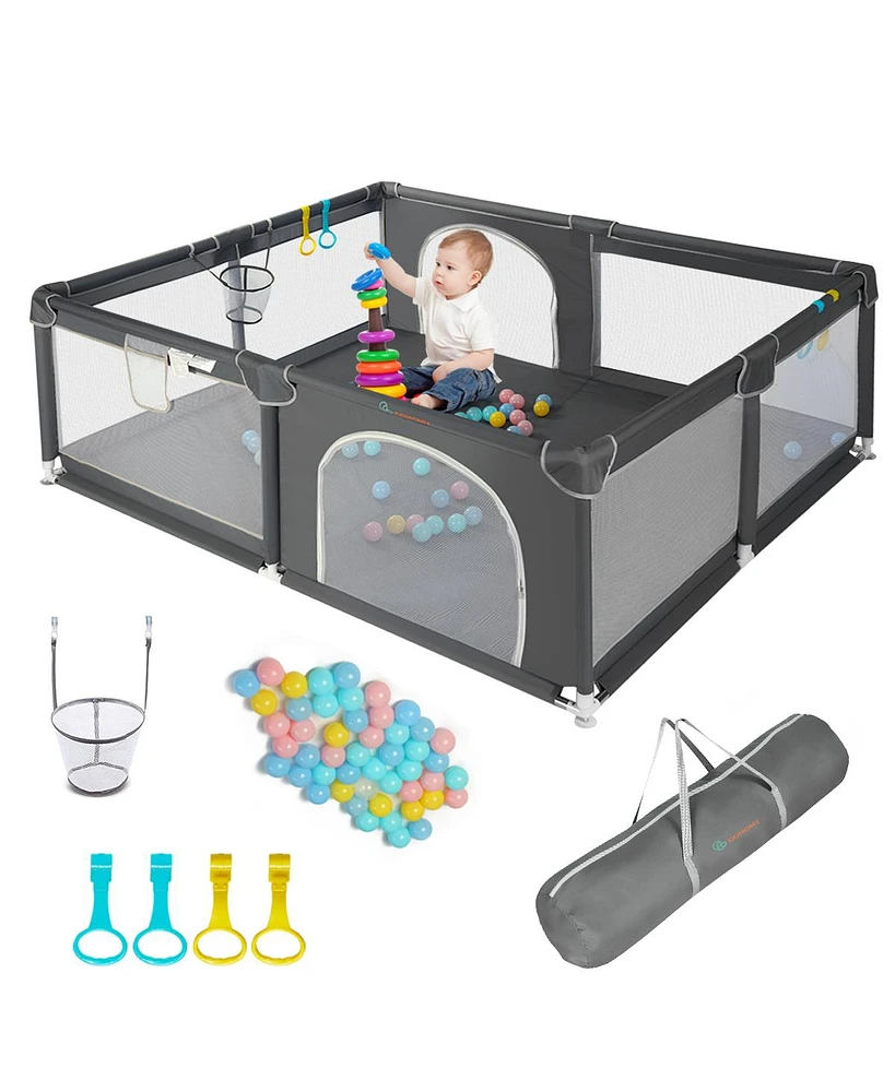 Comomy Large Baby Playpen 79x63x27inch Activity Center Playard for Babies and Toddlers