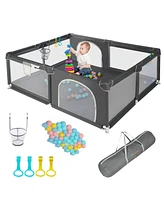 Comomy Large Baby Playpen 79x63x27inch Activity Center Playard for Babies and Toddlers