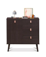 Gouun 3-drawer Sideboard Storage Display Cabinet