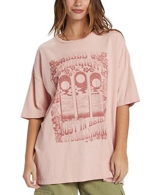 Billabong Juniors' Moon Kiss Graphic Print Cotton T-Shirt