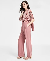 Bar Iii Women's High-Rise Wide-Leg Pants, Exclusively at Macy's