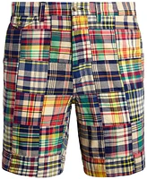 Polo Ralph Lauren Men's 9-Inch Straight Patchwork Madras Shorts