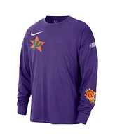 Nike Men's Purple Phoenix Suns 2024/25 City Edition Courtside Max90 Heavyweight Long Sleeve T-Shirt