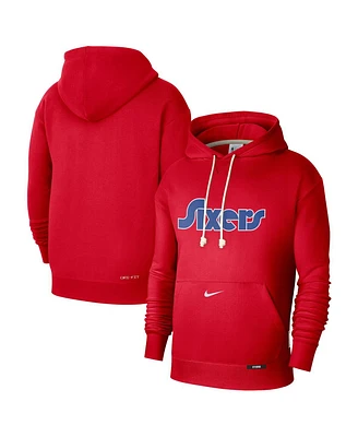 Nike Men's Red Philadelphia 76ers 2024/25 City Edition Courtside Standard Issue Pullover Hoodie