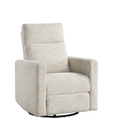 Homelegance 30" White Label Avenue Swivel Glider Reclining Chair