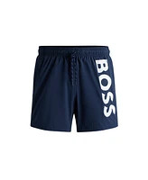 Boss by Hugo Men's Contrast-Logo Swim Shorts