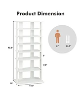 Gouun 7 Tiers Vertical Shoe Rack for Front Door