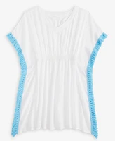 Breaking Waves Big Girls Fringe Kimono Cover-Up